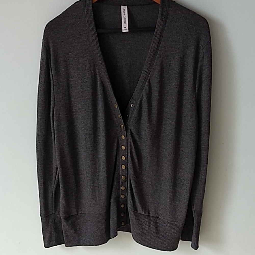 MOVING - MAKE OFFER! Soft Charcoal Button Cardigan